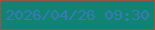 文字の大きさ：1、枠の色：965542、背景の色：118372、文字の色：387ab7 無料ブログパーツのブログ時計