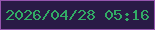 文字の大きさ：4、枠の色：9655af、背景の色：2a1a46、文字の色：32ab65 無料ブログパーツのブログ時計