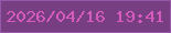 文字の大きさ：5、枠の色：9657ab、背景の色：773e81、文字の色：d55bbf 無料ブログパーツのブログ時計