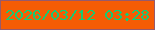 文字の大きさ：1、枠の色：965a6c、背景の色：f55c04、文字の色：16cb74 無料ブログパーツのブログ時計