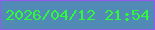 文字の大きさ：2、枠の色：965aeb、背景の色：528ab6、文字の色：30f93c 無料ブログパーツのブログ時計