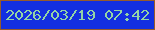 文字の大きさ：3、枠の色：965b2c、背景の色：132fe1、文字の色：93d4a5 無料ブログパーツのブログ時計