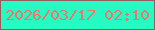 文字の大きさ：3、枠の色：965c5e、背景の色：24fac1、文字の色：f5726b 無料ブログパーツのブログ時計