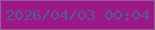 文字の大きさ：5、枠の色：965d92、背景の色：9d1786、文字の色：555b97 無料ブログパーツのブログ時計