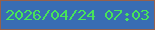 文字の大きさ：5、枠の色：96604c、背景の色：396db3、文字の色：47e45a 無料ブログパーツのブログ時計