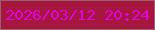 文字の大きさ：3、枠の色：966269、背景の色：a6163f、文字の色：e003dc 無料ブログパーツのブログ時計