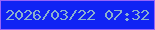 文字の大きさ：1、枠の色：9664f9、背景の色：1023f4、文字の色：8ab0ce 無料ブログパーツのブログ時計