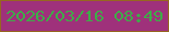 文字の大きさ：1、枠の色：966620、背景の色：9f317b、文字の色：3eac48 無料ブログパーツのブログ時計