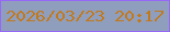 文字の大きさ：4、枠の色：9668f7、背景の色：8f9ebc、文字の色：c2791c 無料ブログパーツのブログ時計