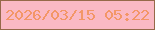 文字の大きさ：3、枠の色：966949、背景の色：fab9c4、文字の色：f39667 無料ブログパーツのブログ時計