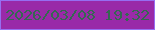 文字の大きさ：2、枠の色：966ef1、背景の色：992aa8、文字の色：356852 無料ブログパーツのブログ時計
