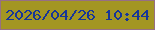 文字の大きさ：5、枠の色：966f84、背景の色：a39622、文字の色：163598 無料ブログパーツのブログ時計