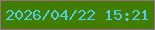 文字の大きさ：3、枠の色：966f87、背景の色：417e00、文字の色：51cee5 無料ブログパーツのブログ時計