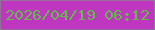 文字の大きさ：4、枠の色：96709b、背景の色：bf37c0、文字の色：64b94b 無料ブログパーツのブログ時計