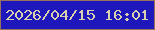 文字の大きさ：1、枠の色：96725a、背景の色：1e18bc、文字の色：d9d0af 無料ブログパーツのブログ時計