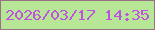 文字の大きさ：3、枠の色：967282、背景の色：b7e796、文字の色：be53de 無料ブログパーツのブログ時計