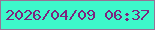文字の大きさ：4、枠の色：967295、背景の色：3df8ca、文字の色：7d227f 無料ブログパーツのブログ時計