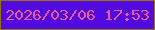 文字の大きさ：2、枠の色：967303、背景の色：510ae0、文字の色：eb5d8d 無料ブログパーツのブログ時計