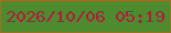 文字の大きさ：3、枠の色：967421、背景の色：4e8b2e、文字の色：a9203c 無料ブログパーツのブログ時計