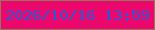 文字の大きさ：2、枠の色：96755e、背景の色：eb076c、文字の色：3654cf 無料ブログパーツのブログ時計