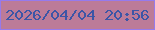 文字の大きさ：1、枠の色：967aec、背景の色：bc7b98、文字の色：3c55a6 無料ブログパーツのブログ時計