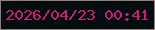 文字の大きさ：5、枠の色：967c7b、背景の色：020d0f、文字の色：d61678 無料ブログパーツのブログ時計