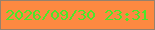 文字の大きさ：3、枠の色：96816c、背景の色：fd8941、文字の色：4be829 無料ブログパーツのブログ時計