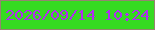 文字の大きさ：3、枠の色：968370、背景の色：36da21、文字の色：b12ef1 無料ブログパーツのブログ時計