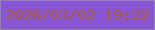 文字の大きさ：4、枠の色：9684a8、背景の色：8756d5、文字の色：ae5a33 無料ブログパーツのブログ時計