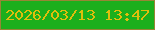文字の大きさ：5、枠の色：968535、背景の色：1baf1c、文字の色：dfbe0c 無料ブログパーツのブログ時計