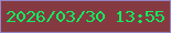 文字の大きさ：1、枠の色：9685c8、背景の色：853a41、文字の色：0cf15f 無料ブログパーツのブログ時計