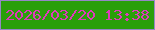 文字の大きさ：3、枠の色：9687c6、背景の色：2a9f0a、文字の色：dd3abb 無料ブログパーツのブログ時計