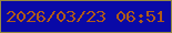 文字の大きさ：3、枠の色：968941、背景の色：0909a7、文字の色：ae5a18 無料ブログパーツのブログ時計