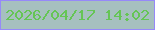 文字の大きさ：5、枠の色：9689f8、背景の色：a6c0bf、文字の色：65c555 無料ブログパーツのブログ時計