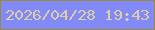 文字の大きさ：2、枠の色：968b3a、背景の色：828af8、文字の色：decea8 無料ブログパーツのブログ時計