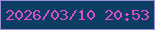 文字の大きさ：2、枠の色：968ed8、背景の色：0c3e63、文字の色：d850c9 無料ブログパーツのブログ時計