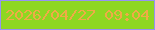 文字の大きさ：4、枠の色：9693f3、背景の色：8ed722、文字の色：efab46 無料ブログパーツのブログ時計