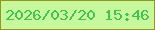 文字の大きさ：5、枠の色：969520、背景の色：c8f89d、文字の色：42c34a 無料ブログパーツのブログ時計