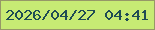文字の大きさ：5、枠の色：969867、背景の色：c7eb74、文字の色：1f4c54 無料ブログパーツのブログ時計
