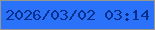文字の大きさ：5、枠の色：96988d、背景の色：2a72fa、文字の色：092f8c 無料ブログパーツのブログ時計