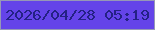 文字の大きさ：1、枠の色：9698b6、背景の色：6444e9、文字の色：242185 無料ブログパーツのブログ時計