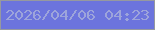 文字の大きさ：3、枠の色：96999f、背景の色：6c74dd、文字の色：9da4db 無料ブログパーツのブログ時計