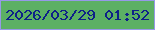 文字の大きさ：2、枠の色：9699e8、背景の色：5cb064、文字の色：0e2088 無料ブログパーツのブログ時計