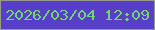 文字の大きさ：2、枠の色：969a8c、背景の色：5740c7、文字の色：71d670 無料ブログパーツのブログ時計