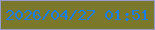 文字の大きさ：2、枠の色：969bd0、背景の色：7b772b、文字の色：167fea 無料ブログパーツのブログ時計