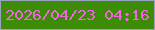 文字の大きさ：3、枠の色：96a4c0、背景の色：3e8b05、文字の色：f364e4 無料ブログパーツのブログ時計