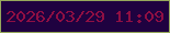 文字の大きさ：1、枠の色：96a85b、背景の色：1f0240、文字の色：8f0f43 無料ブログパーツのブログ時計