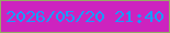 文字の大きさ：1、枠の色：96aa65、背景の色：cd23bf、文字の色：1b9afa 無料ブログパーツのブログ時計