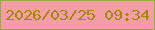 文字の大きさ：3、枠の色：96ac3c、背景の色：f39da4、文字の色：a38402 無料ブログパーツのブログ時計