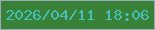 文字の大きさ：5、枠の色：96acba、背景の色：398136、文字の色：45c0b9 無料ブログパーツのブログ時計